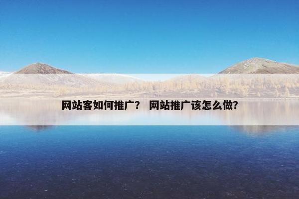 网站客如何推广？ 网站推广该怎么做？-第1张图片-冷动云