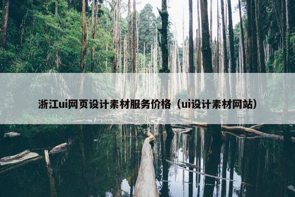 浙江ui网页设计素材服务价格（ui设计素材网站）-第1张图片-冷动云