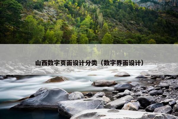山西数字页面设计分类（数字界面设计）-第1张图片-冷动云