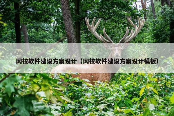 网校软件建设方案设计（网校软件建设方案设计模板）-第1张图片-冷动云