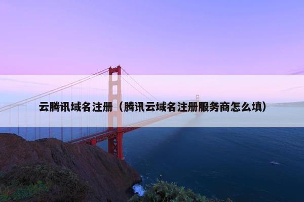 云腾讯域名注册（腾讯云域名注册服务商怎么填）-第1张图片-冷动云