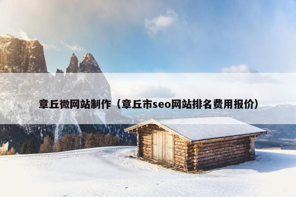 章丘微网站制作（章丘市seo网站排名费用报价）-第1张图片-冷动云