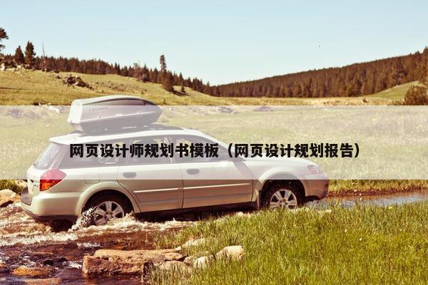 网页设计师规划书模板（网页设计规划报告）-第1张图片-冷动云