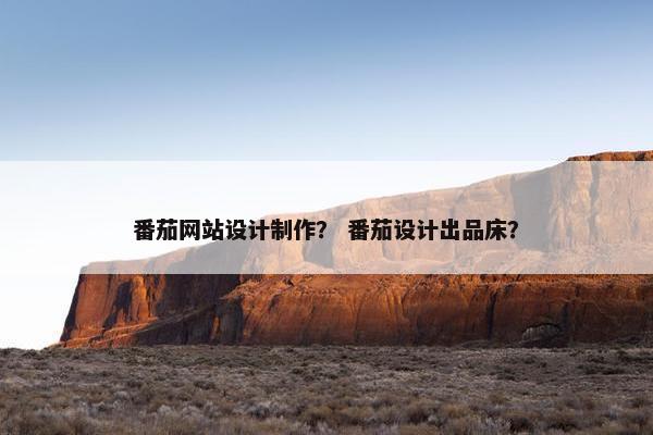 番茄网站设计制作？ 番茄设计出品床？-第1张图片-冷动云