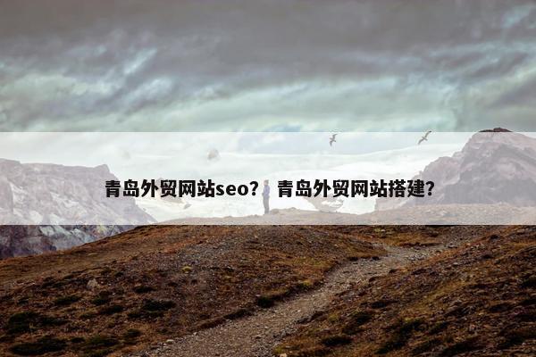 青岛外贸网站seo？ 青岛外贸网站搭建？-第1张图片-冷动云