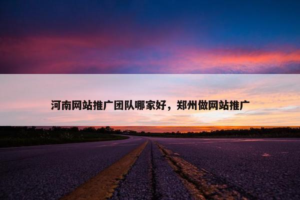 河南网站推广团队哪家好，郑州做网站推广-第1张图片-冷动云