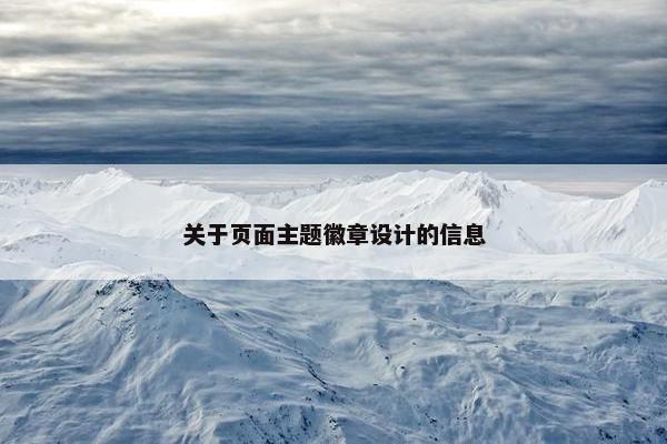 关于页面主题徽章设计的信息-第1张图片-冷动云
