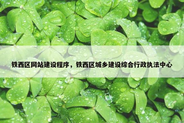 铁西区网站建设程序，铁西区城乡建设综合行政执法中心-第1张图片-冷动云