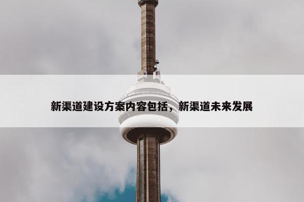 新渠道建设方案内容包括，新渠道未来发展-第1张图片-冷动云
