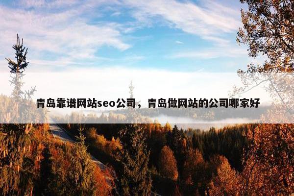 青岛靠谱网站seo公司，青岛做网站的公司哪家好-第1张图片-冷动云