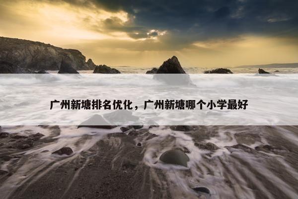 广州新塘排名优化，广州新塘哪个小学最好-第1张图片-冷动云