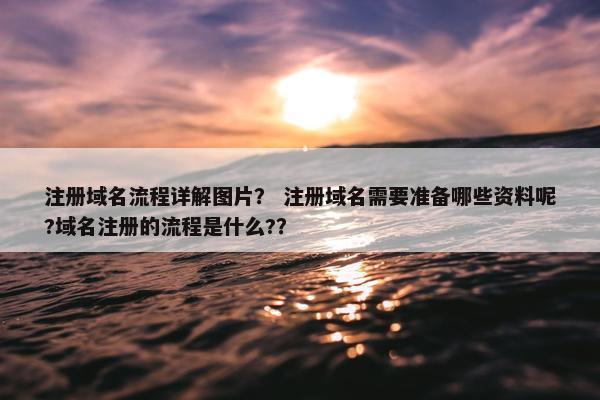 注册域名流程详解图片？ 注册域名需要准备哪些资料呢?域名注册的流程是什么?？-第1张图片-冷动云