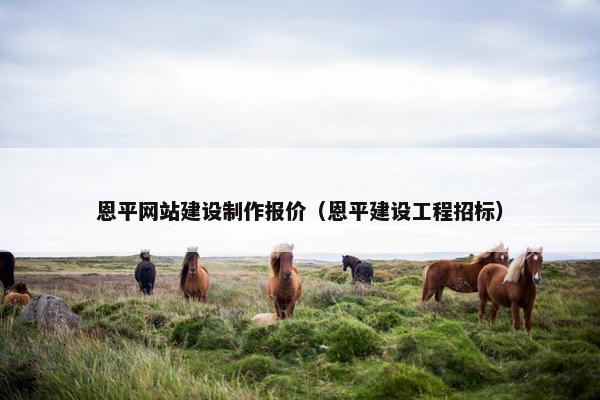 恩平网站建设制作报价（恩平建设工程招标）-第1张图片-冷动云
