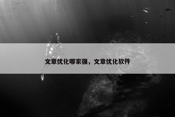 文章优化哪家强，文章优化软件-第1张图片-冷动云