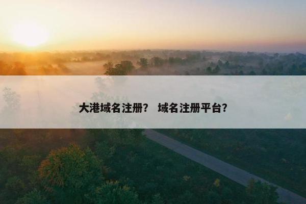 大港域名注册？ 域名注册平台？-第1张图片-冷动云