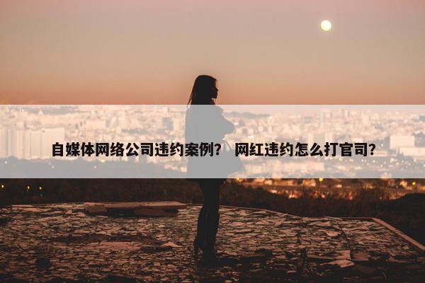 自媒体网络公司违约案例？ 网红违约怎么打官司？-第1张图片-冷动云