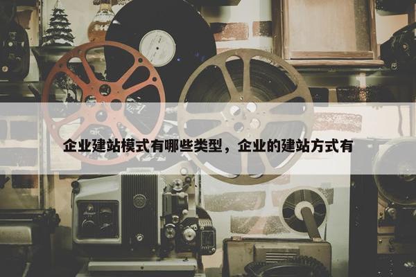 企业建站模式有哪些类型，企业的建站方式有-第1张图片-冷动云