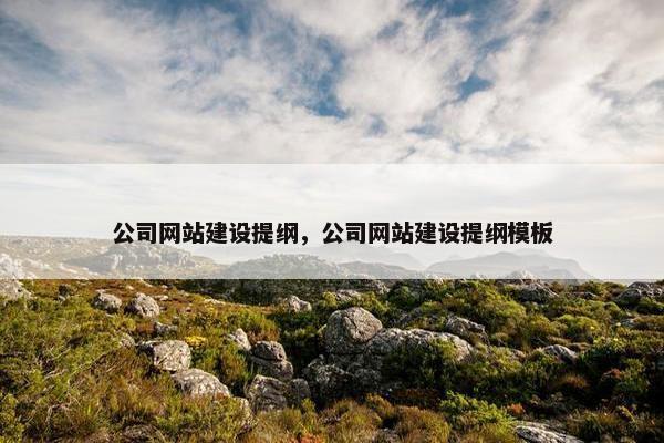 公司网站建设提纲，公司网站建设提纲模板-第1张图片-冷动云