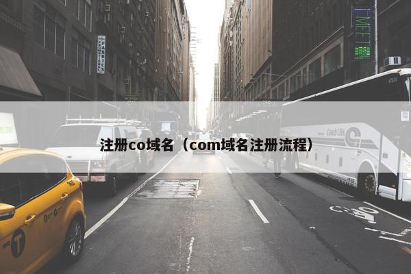 注册co域名（com域名注册流程）-第1张图片-冷动云