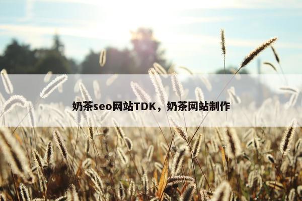 奶茶seo网站TDK，奶茶网站制作-第1张图片-冷动云