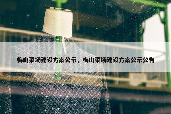 梅山菜场建设方案公示，梅山菜场建设方案公示公告-第1张图片-冷动云