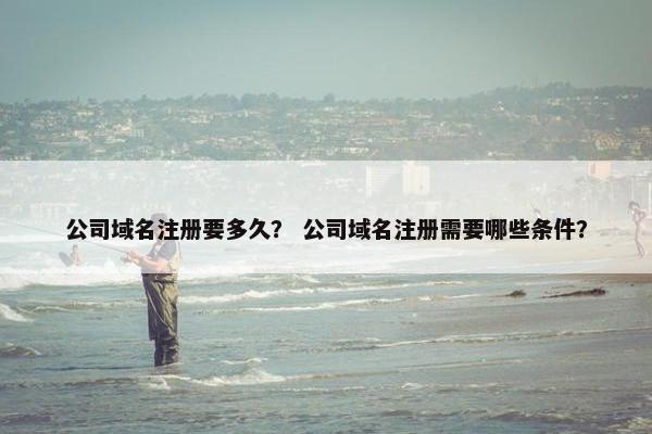 公司域名注册要多久？ 公司域名注册需要哪些条件？-第1张图片-冷动云