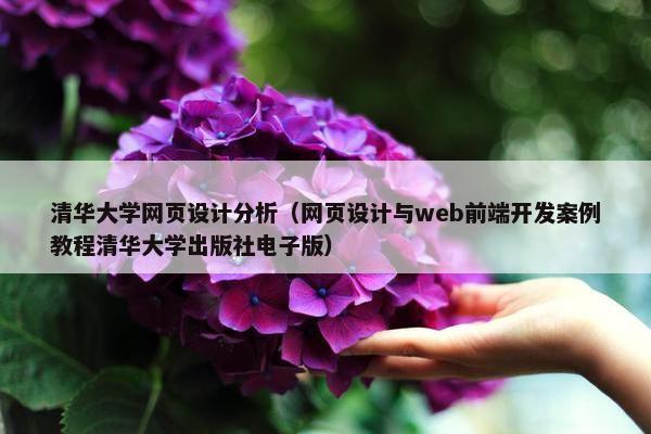 清华大学网页设计分析（网页设计与web前端开发案例教程清华大学出版社电子版）-第1张图片-冷动云