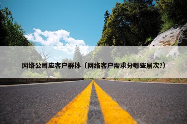 网络公司应客户群体（网络客户需求分哪些层次?）-第1张图片-冷动云