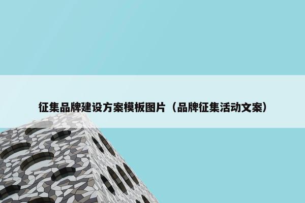 征集品牌建设方案模板图片（品牌征集活动文案）-第1张图片-冷动云