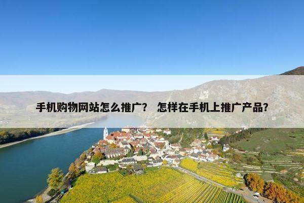 手机购物网站怎么推广？ 怎样在手机上推广产品？-第1张图片-冷动云