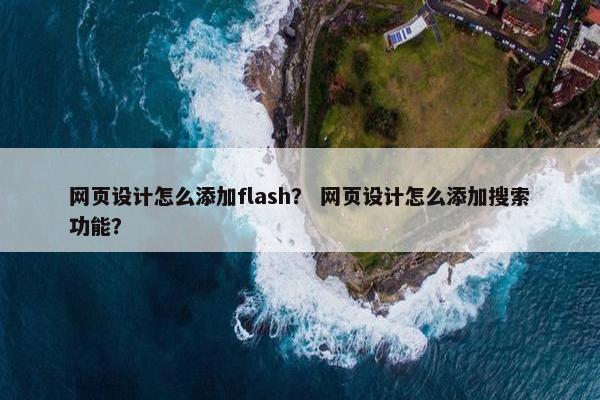 网页设计怎么添加flash？ 网页设计怎么添加搜索功能？-第1张图片-冷动云