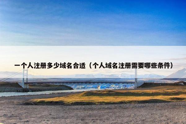一个人注册多少域名合适（个人域名注册需要哪些条件）-第1张图片-冷动云