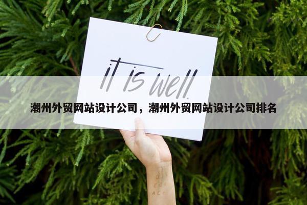 潮州外贸网站设计公司，潮州外贸网站设计公司排名-第1张图片-冷动云