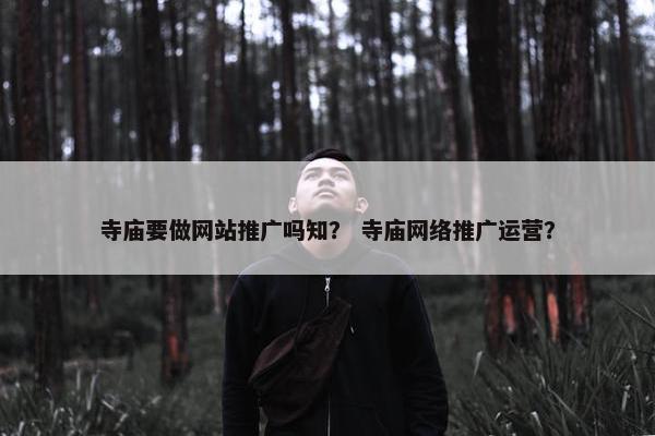 寺庙要做网站推广吗知？ 寺庙网络推广运营？-第1张图片-冷动云