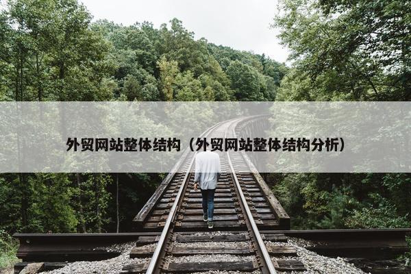 外贸网站整体结构（外贸网站整体结构分析）-第1张图片-冷动云