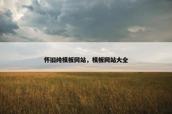 怀旧纯模板网站，模板网站大全-第1张图片-冷动云