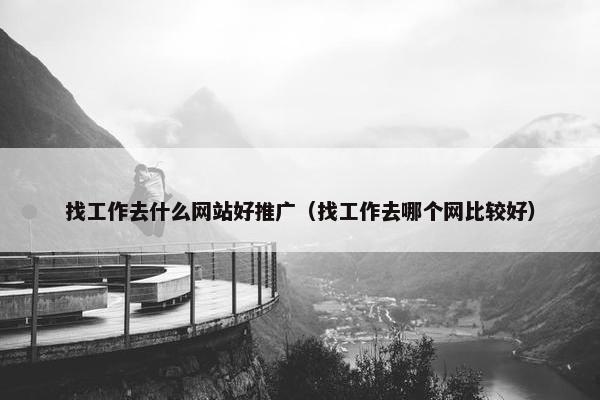 找工作去什么网站好推广（找工作去哪个网比较好）-第1张图片-冷动云
