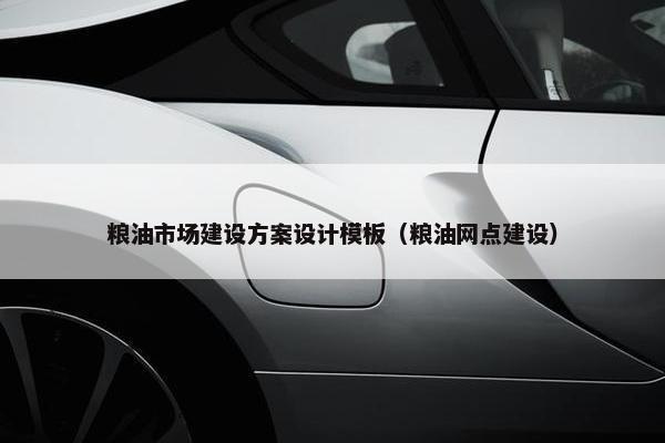 粮油市场建设方案设计模板（粮油网点建设）-第1张图片-冷动云