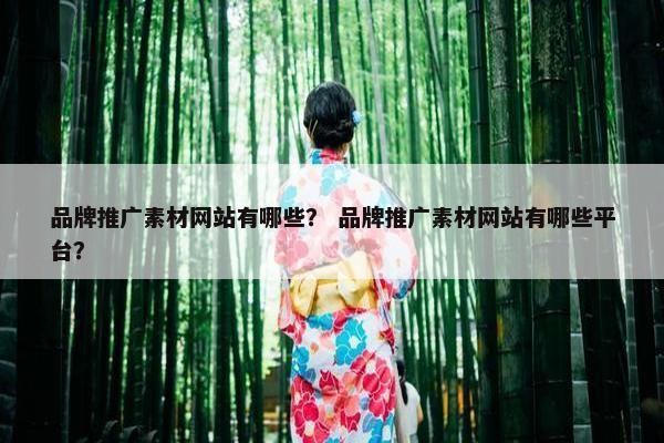 品牌推广素材网站有哪些？ 品牌推广素材网站有哪些平台？-第1张图片-冷动云