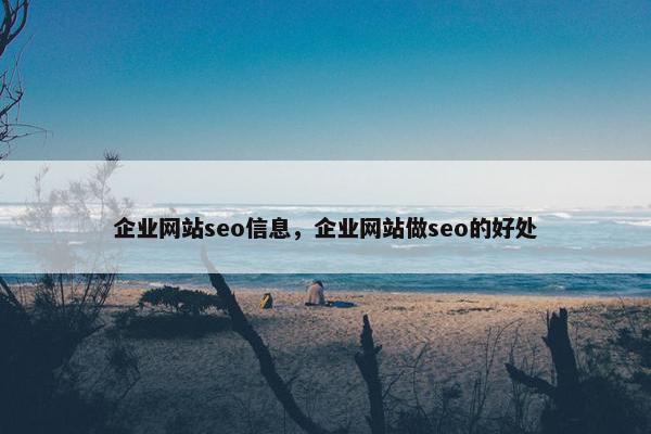 企业网站seo信息，企业网站做seo的好处-第1张图片-冷动云