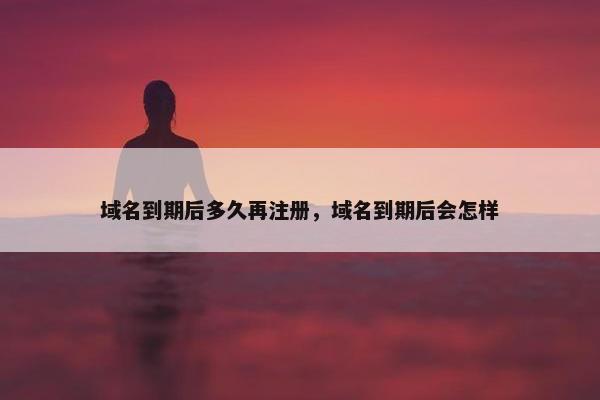 域名到期后多久再注册，域名到期后会怎样-第1张图片-冷动云