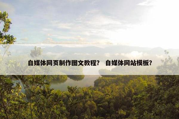 自媒体网页制作图文教程？ 自媒体网站模板？-第1张图片-冷动云