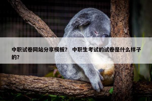 中职试卷网站分享模板？ 中职生考试的试卷是什么样子的？-第1张图片-冷动云