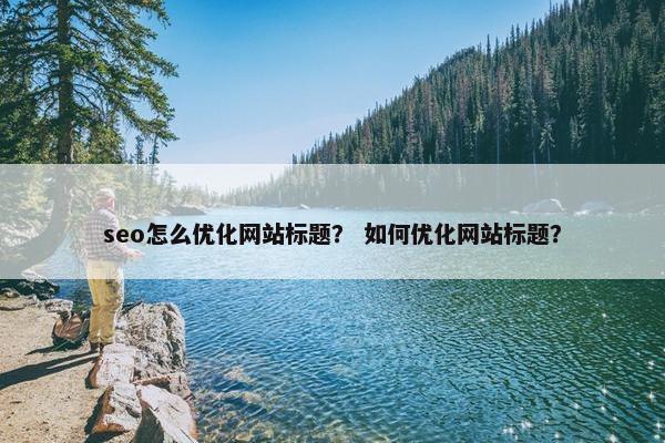 seo怎么优化网站标题？ 如何优化网站标题？-第1张图片-冷动云