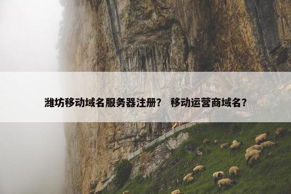 潍坊移动域名服务器注册？ 移动运营商域名？-第1张图片-冷动云