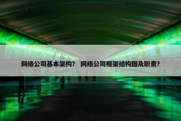 网络公司基本架构？ 网络公司框架结构图及职责？-第1张图片-冷动云