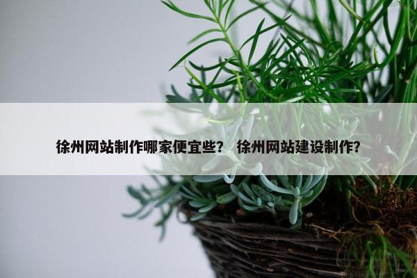 徐州网站制作哪家便宜些？ 徐州网站建设制作？-第1张图片-冷动云