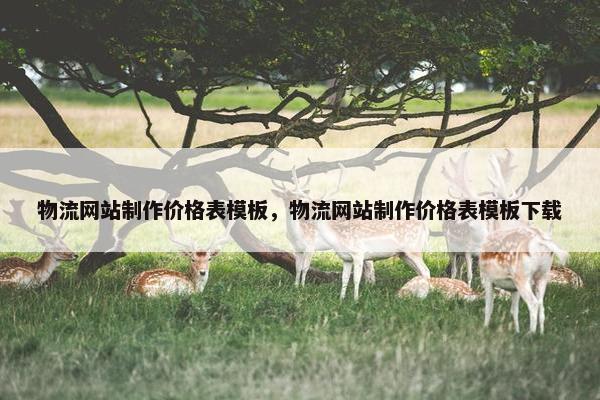 物流网站制作价格表模板，物流网站制作价格表模板下载-第1张图片-冷动云