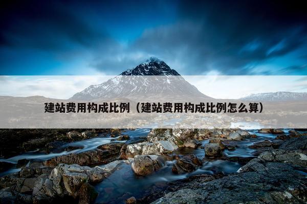 建站费用构成比例（建站费用构成比例怎么算）-第1张图片-冷动云