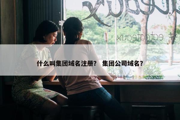 什么叫集团域名注册？ 集团公司域名？-第1张图片-冷动云